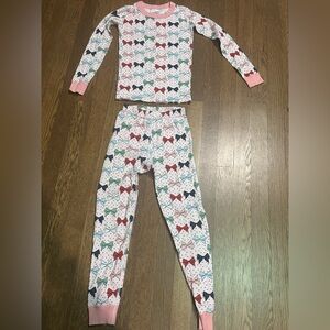 Hanna Andersson Multicolor Bow Print Kids Pajama Set